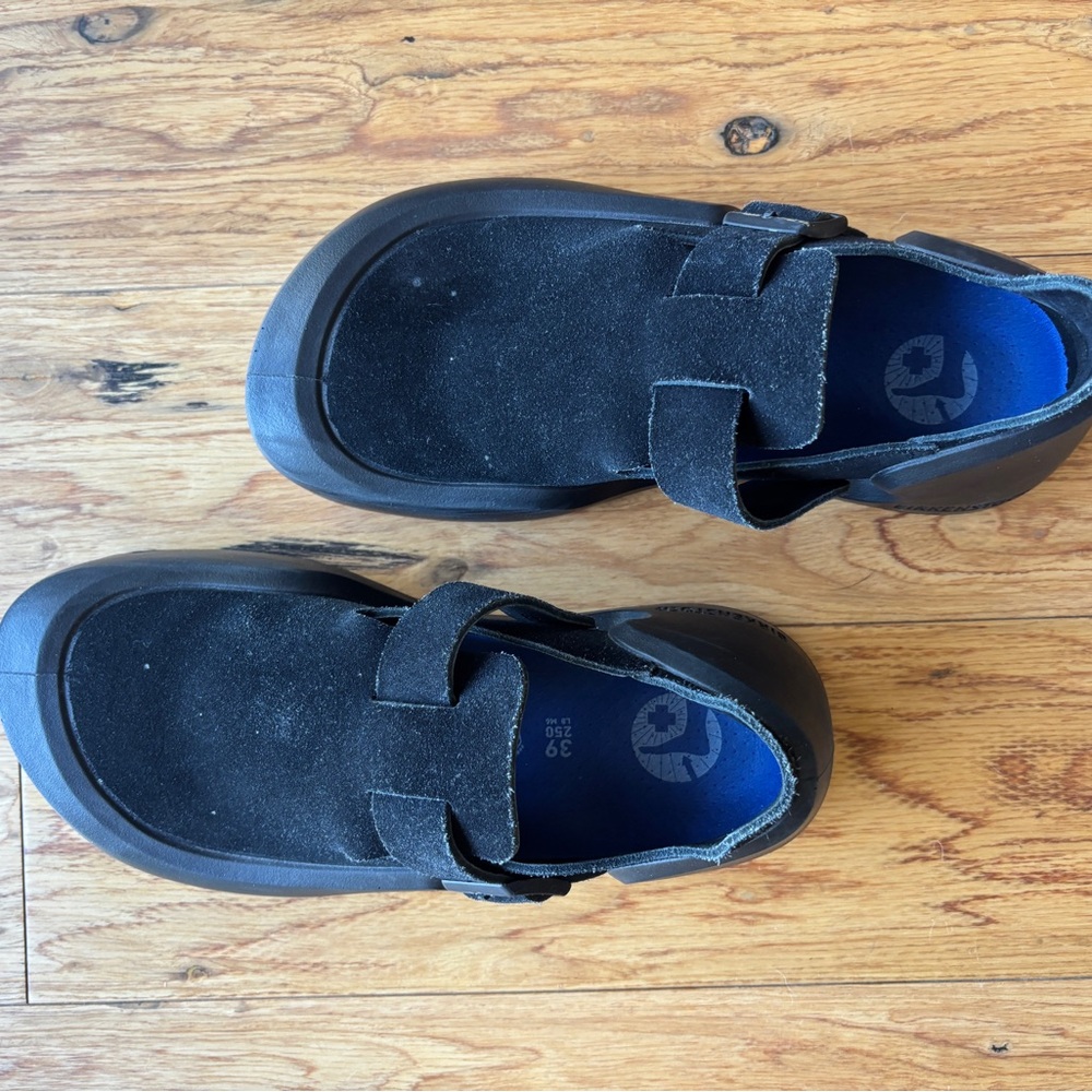 Birkenstock Reykjavik Nubuck Leather Shoes 39N Black - Picture 8 of 12